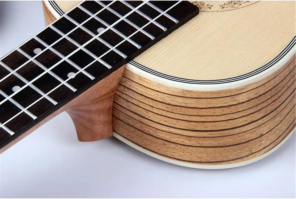 Adult Ukulele 24 Inch Concert Ukulele Nylon String Guitar Spruce Top With Zebra Back Ukulele