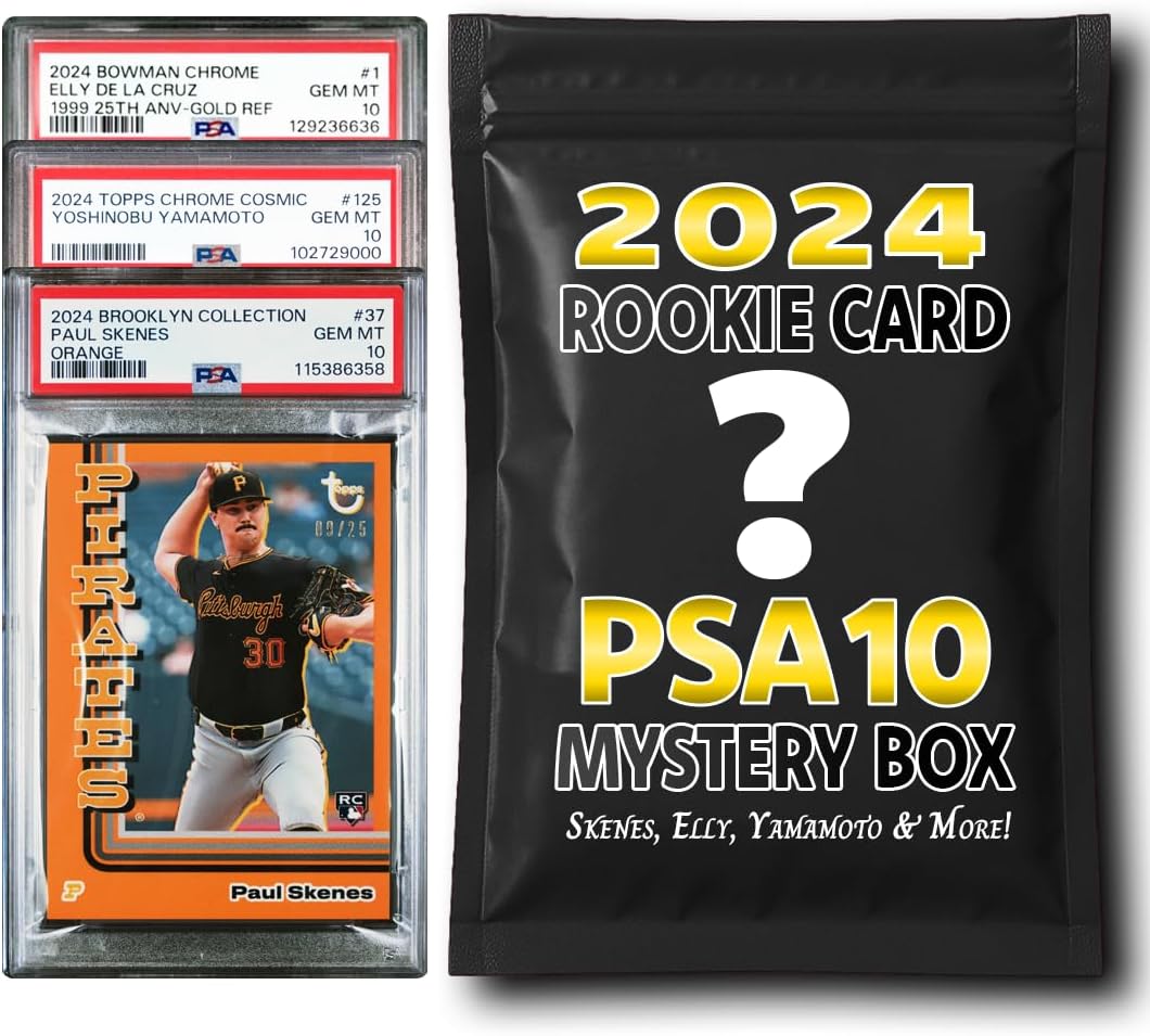 PSA 10 Graded 2024 MLB Baseball Rookie Card Mystery Box (Skenes, Elly, Holiday & More!)