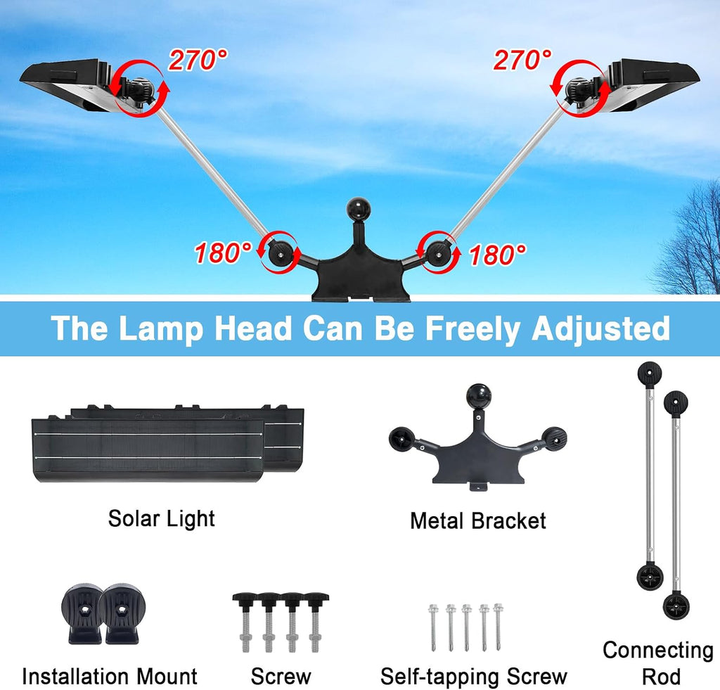 Solar Sign Lights Outdoor,16000mah 464 Led Billboard Lights, Waterproof Commercial Solar Signboard Light for Real Estate Signs, Business, Advertisement