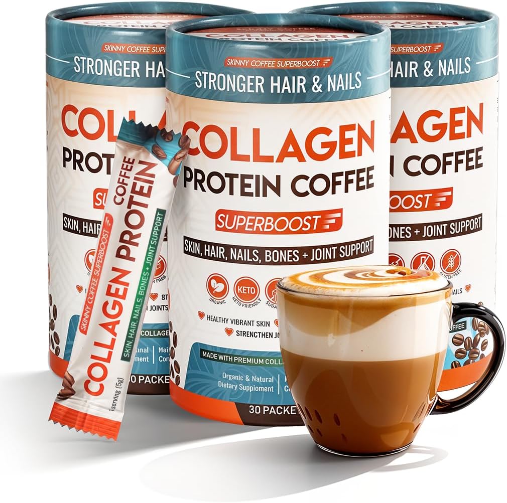 Collagen Protein Coffee Powder for Weight Loss – Supports Digestion, Bloating, Energy & Focus, Fat Burning, Joint, Skin, Hair & Nails – High-Protein for Women & Men (90 Servings)