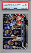2024 Topps Now Olympics #26 Stephen (Steph) Curry LeBron James Kevin Durant Team USA Gold Medal Basketball Card Graded PSA 10 Gem Mint