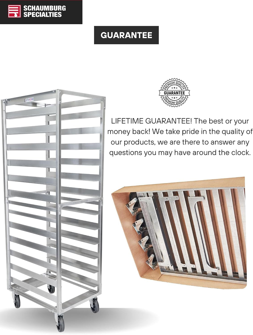 20 Pan 3' Spacing Commercial Aluminum Bun Racks, NSF Listed Heavy Duty Speed Rack for Bakery, Restaurant & Catering, 20 Tier 20.5' x 26' x 70' Speed Rack with Heavy Duty Plate Casters
