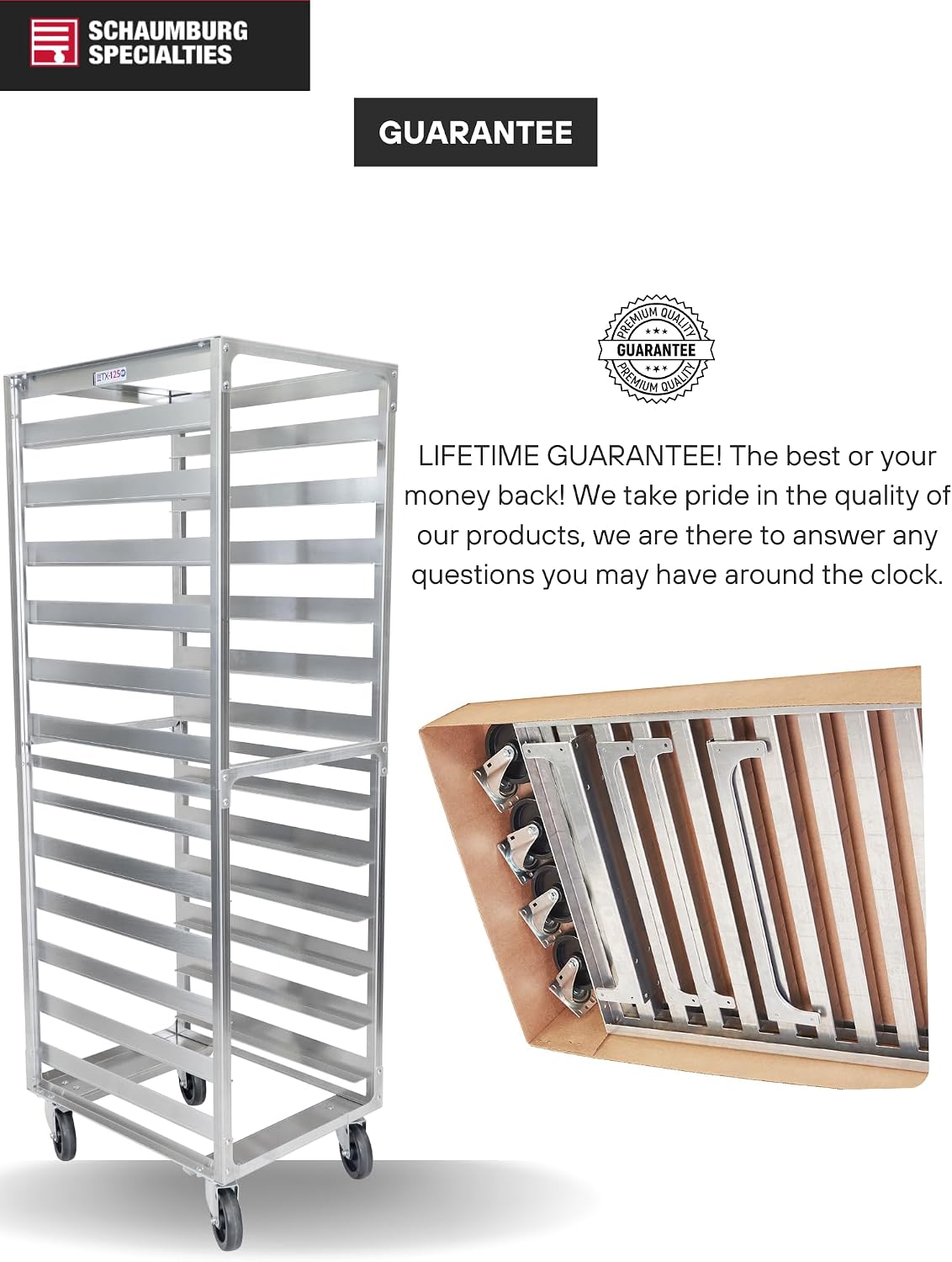 20 Pan 3' Spacing Commercial Aluminum Bun Racks, NSF Listed Heavy Duty Speed Rack for Bakery, Restaurant & Catering, 20 Tier 20.5' x 26' x 70' Speed Rack with Heavy Duty Plate Casters