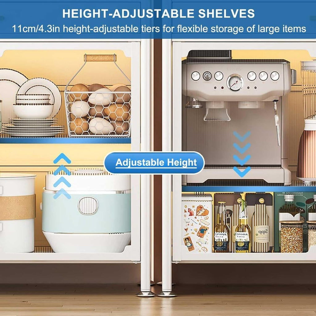 White 5 Tier Baker's Rack with Drawer and Microwave Stand Adjustable Shelf Kitchen Storage Cabinet 179×80cm Microwave Oven Shelf Cabinet Kitchen Hutch nizer for Kitchen