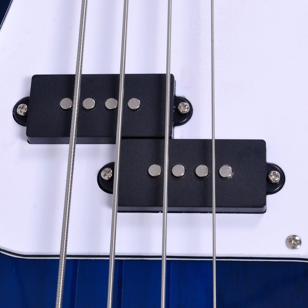 Safstar Electric Bass Guitar 4 Strings Full Size Electric Bass with Amp Cord Strap & Carrying Bag, Rosewood Exquisite Stylish Bass Guitar for Starters Beginners Junior Senior Adults