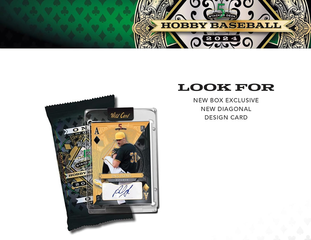 Wild Card 2024 5 Card Draw Stacked Deck Baseball Trading Card Box (5 Autographs Per Box)