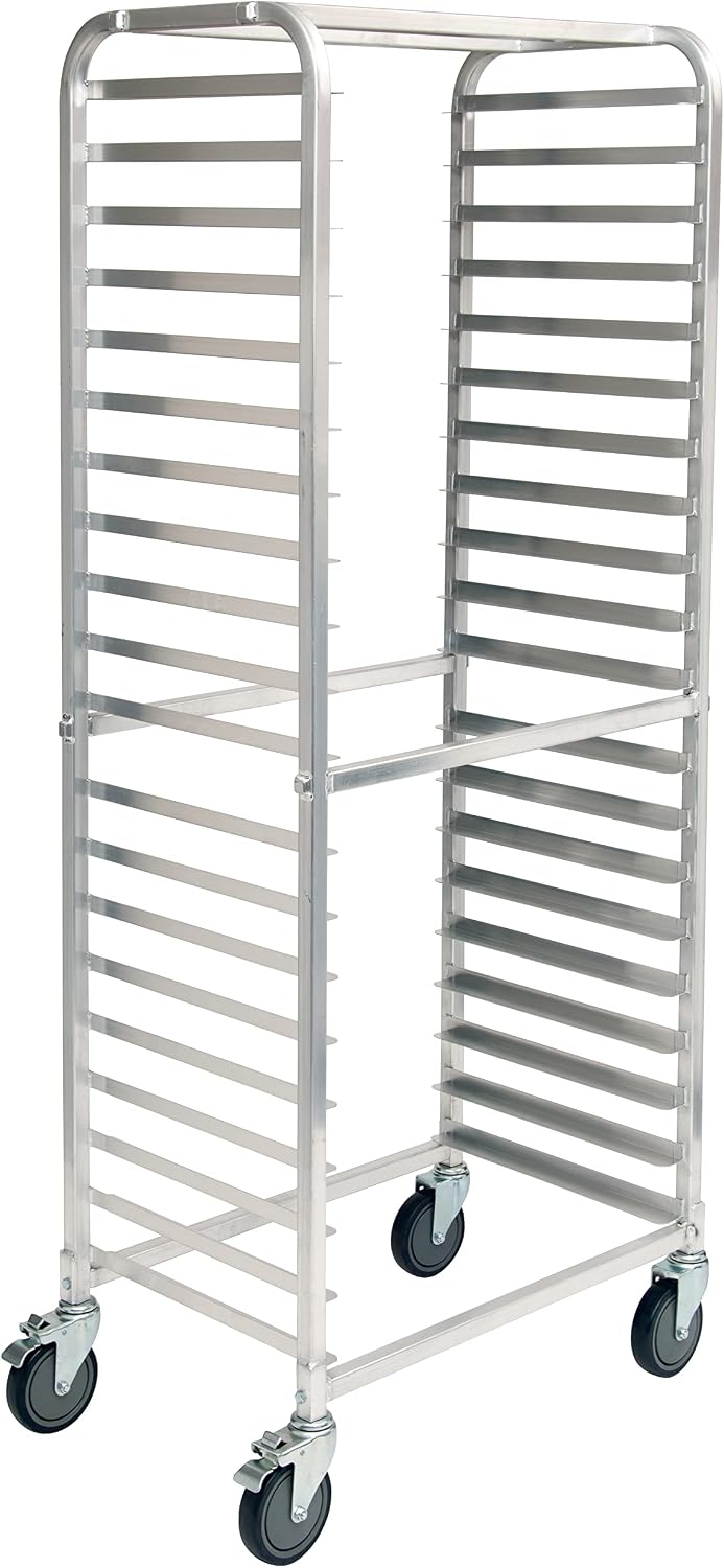 Winco Aluminum Sheet Pan/Bun Rack, 3' Spacing, Side Loading, 20 Tier