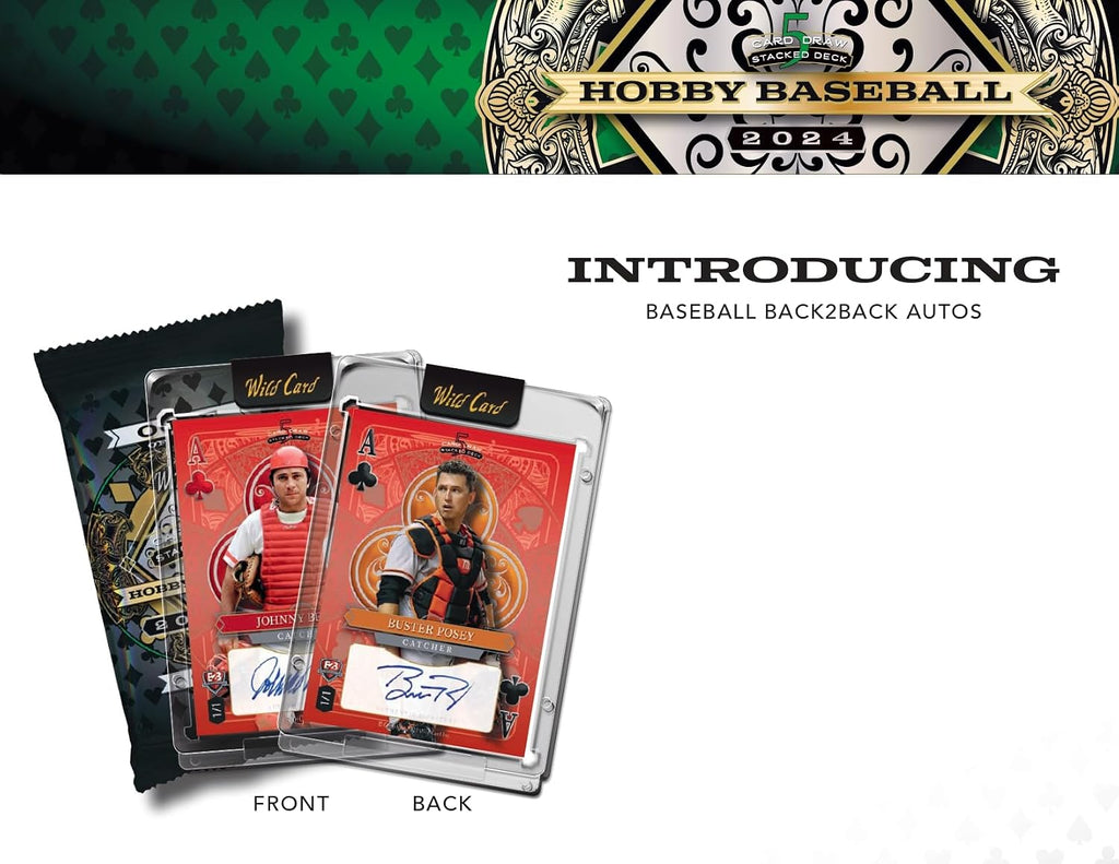 Wild Card 2024 5 Card Draw Stacked Deck Baseball Trading Card Box (5 Autographs Per Box)