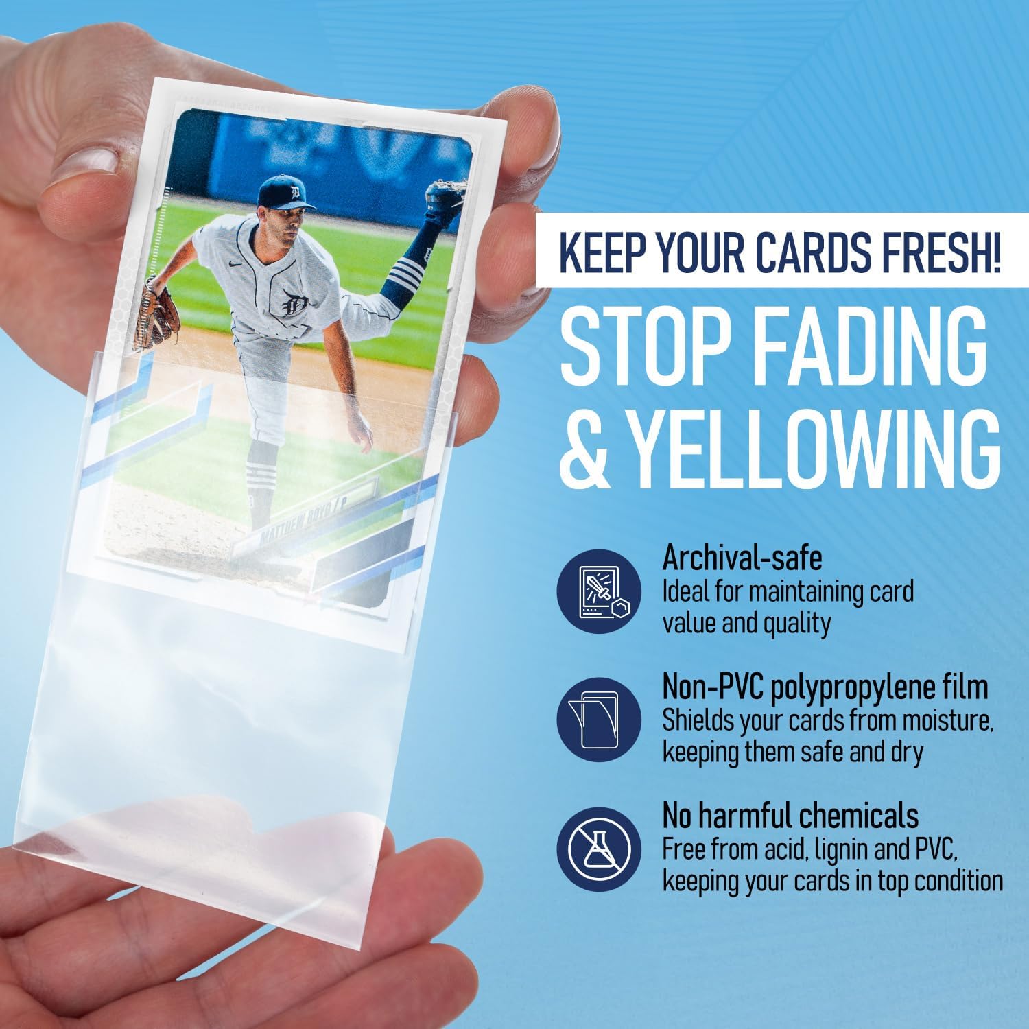 Premium Penny Sleeves for Trading Cards | Soft Trading Card Sleeves for Baseball Cards, Ultra Clear Plastic Pro Sports Card Sleeve, Football, MTG Collector Sleeve (Standard + Thick Options Available)