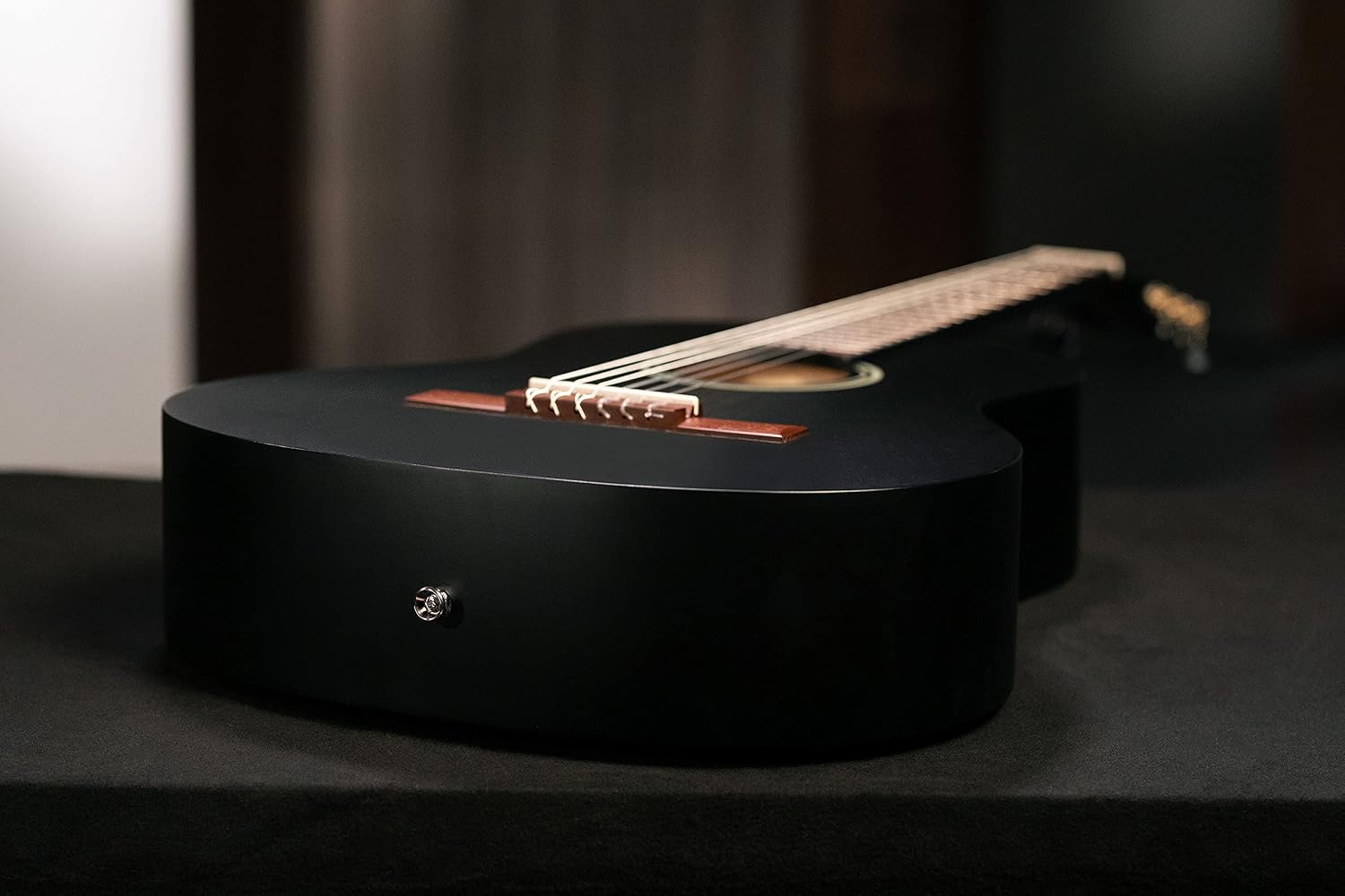 Ortega Student Series Full Size 6-String Nylon Classical Guitar, Matte Black (RST5MBK)