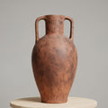 Tall Terracotta Vase，Distressed Terracotta Flower Vase with Handles for Living Room Bedroom Hotel Office Decor 20.08 in（51cm）