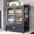 Kitchen Microwave Stand with Storage and Dish Drying Rack Bakers Rack with Drawers for Kitchen Countertop Nization Dish Cabinet and Storage Cabinet for Kitchen Essentials,A,One Size