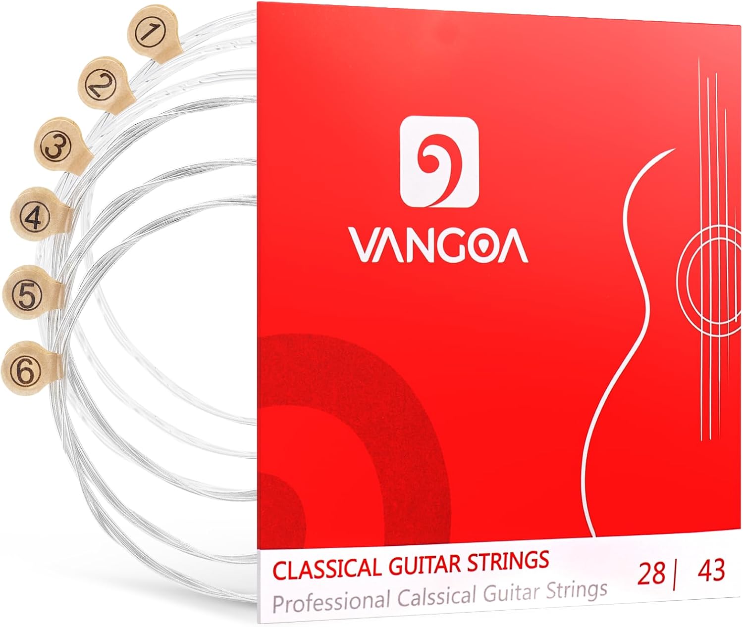 Vangoa Classical Guitar 3/4 Inch Acoustic Classical Guitar with Classical Guitar Strings Nylon