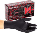 AmerCare Black Widow Powder Free Nitrile Gloves, Large, Black, Case of 1000