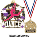 Crown Awards Custom Dance Medals, 2 1/4' Shieldz Dance Award Medals with Free Engraving