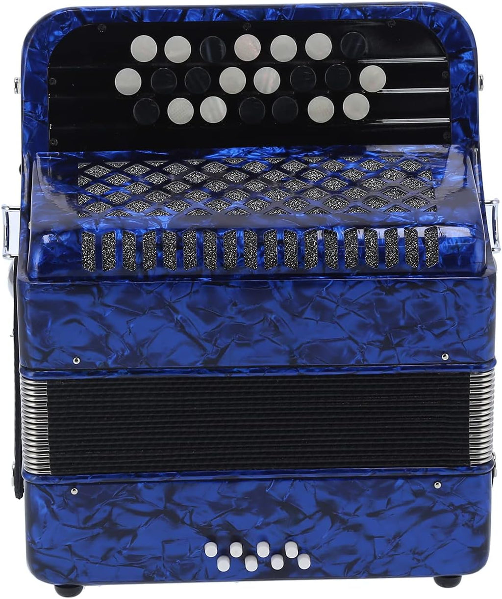Accordion, 22 Key 8 Bass Button Accordion with Bag, Beginner Adult Professional Accordion, Rich Timbre With Shoulder Strap Comfortable ＆ Sensitive Button ()