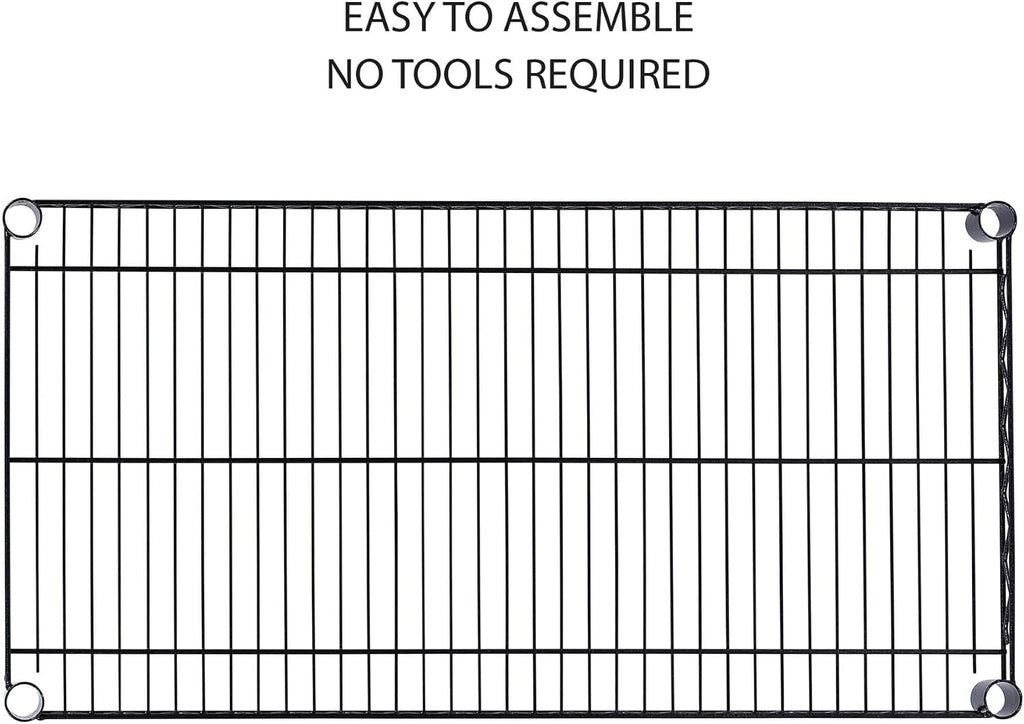 Alera 5-Shelf Wire Shelving Kit with Casters and Shelf Liners, 36w X 18d X 72h, Black Anthracite