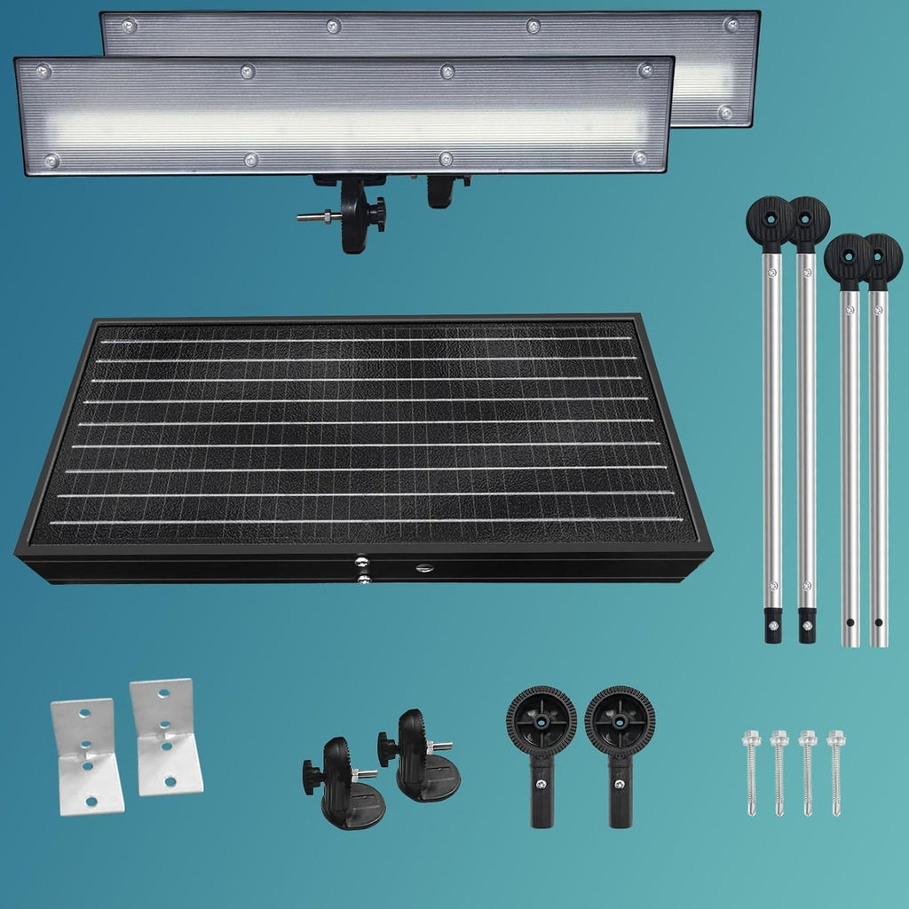 Solar Sign Light, 420Pcs LED 12000mAh Battery,Wireless Billboard Light,IP65 Waterproof, Signboard Lights for Real Estate Sign Posts Business Store House Address
