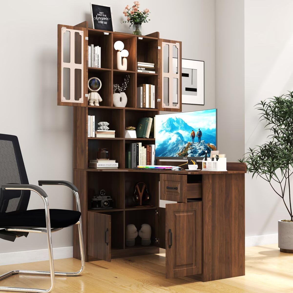 JIJIWANG 70.87' H Kitchen Island, Bakers Rack