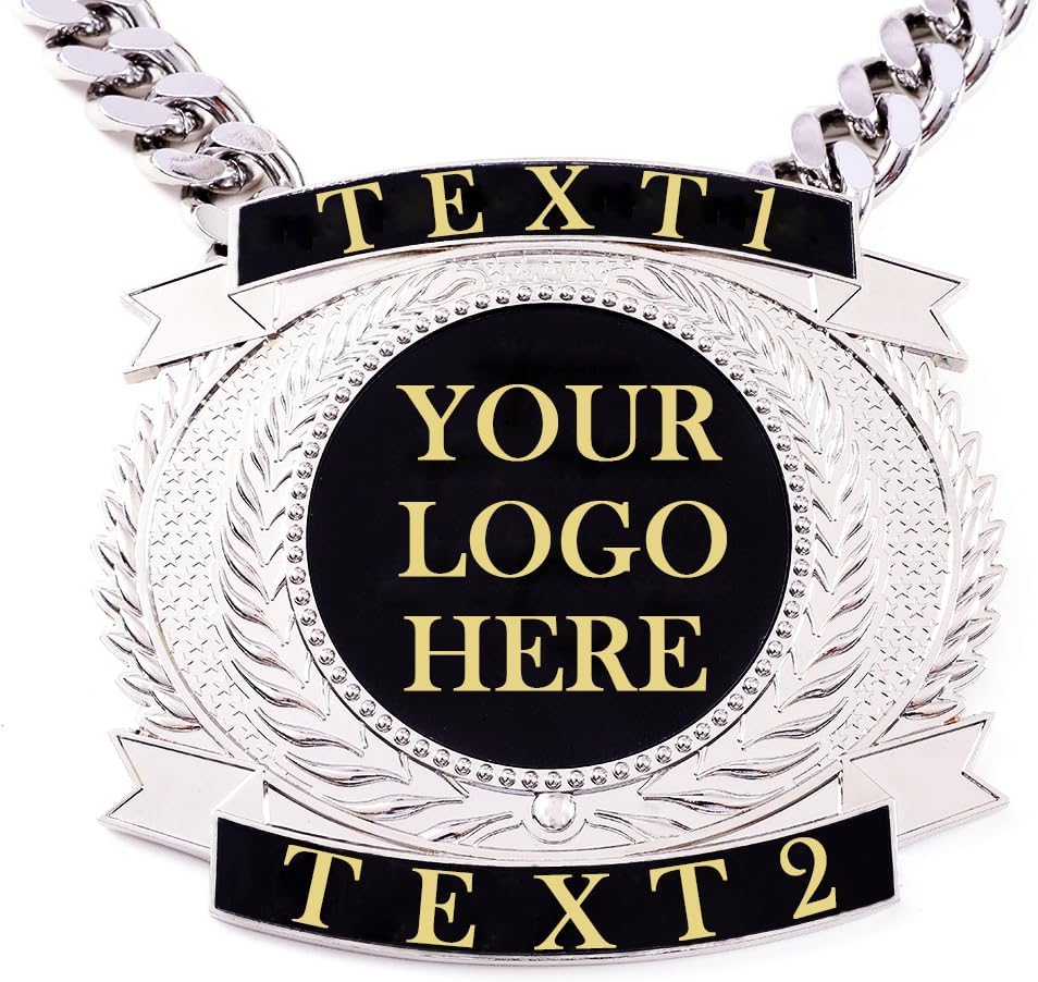 Fantasy Football Championship Chains Award, Champ Chains Award Winner Prize Trophy, 7-3/4″ x 7″ Large Champ Medal