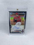 Sam Bachman 2021 Bowman 1st Chrome Refractor Auto #/75 W/Mag Angels - Baseball Slabbed Autographed Cards