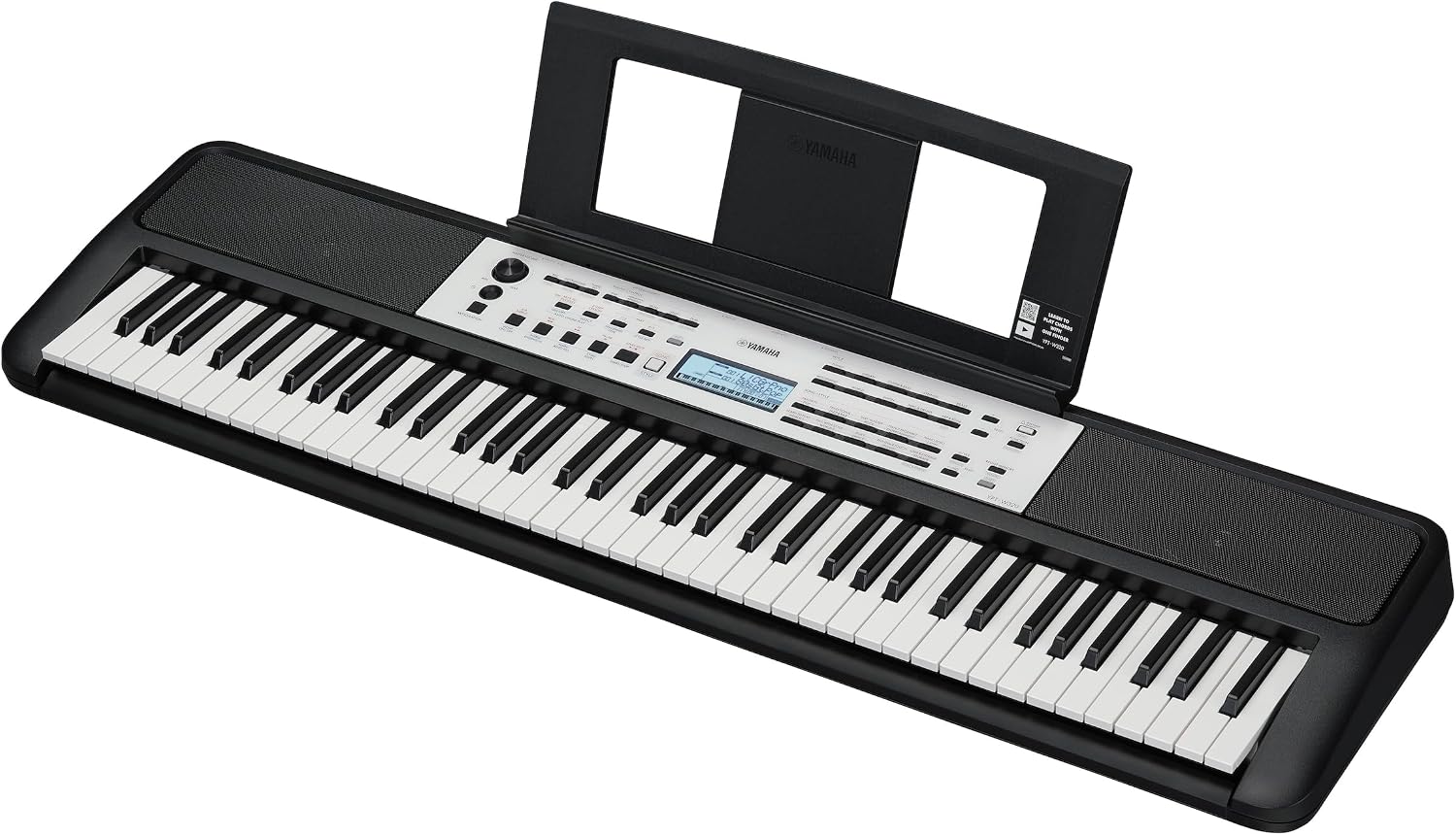 Yamaha YPT-W320 76 Touch Sensitive Key Portable Keyboard for Beginners with Music Rest, Power Adapter