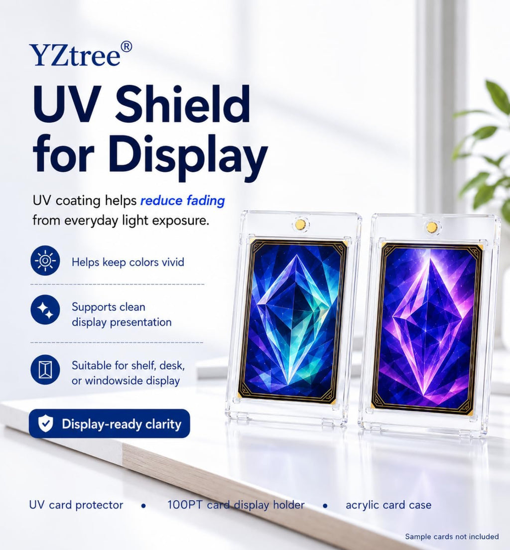 100pt Magnetic Card Holder, 100 Pack Acrylic Card Cases for TCG Card | for Premium Trading Cards, U-V Resistant Magnetic Sports Card Holder for Thick Cards, TCG Pulls, Display and Grading Prep