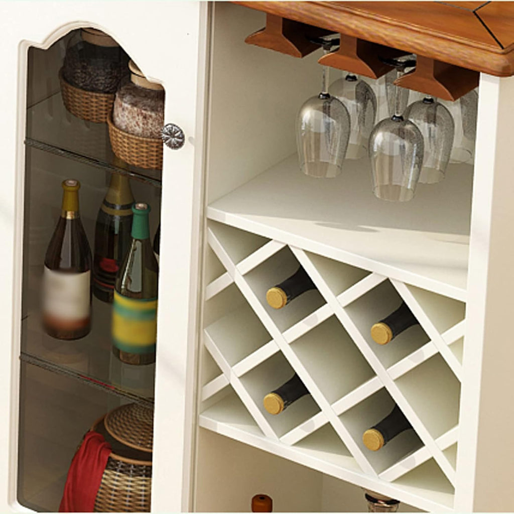 Freestanding Wine Racks & Cabinets Household Wooden Wine Cabinet Small Wine Bar Cabinet with Square Wine Storage Grid Multi-Purpose Wine Bakers Rack Sideboard Wine Storage Cube (Color : A)