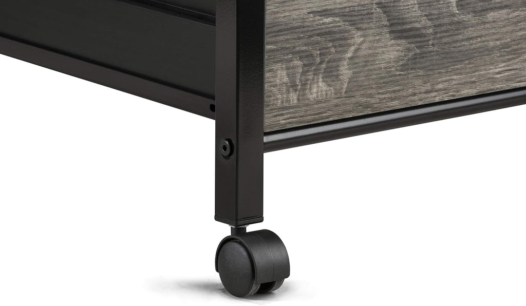Crown Mark Kitchen Shelf with Casters Baker's Rack, Black