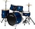 Ashthorpe 5-Piece Complete Full Size Adult Drum Set with Remo Batter Heads - Blue