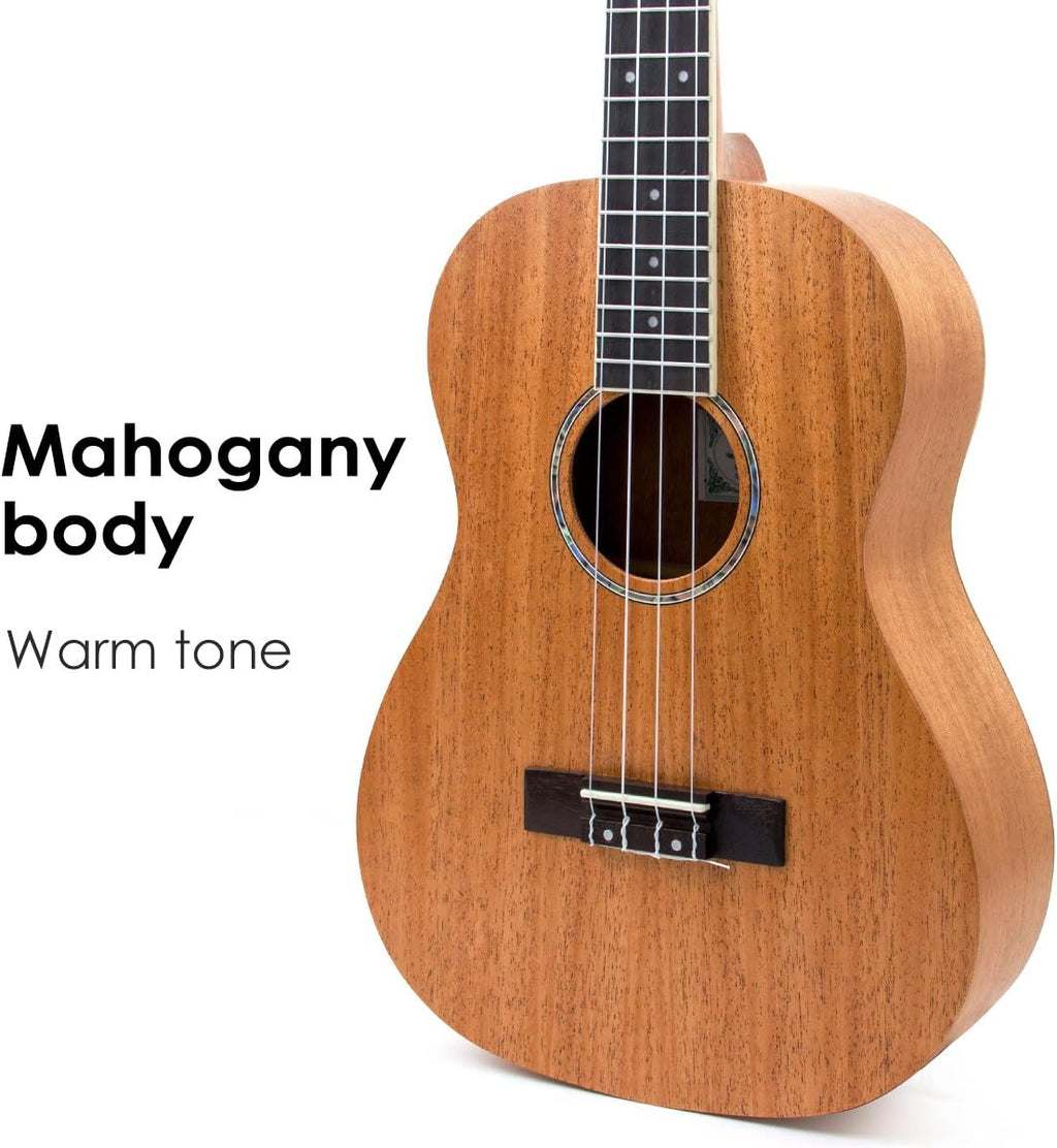 Kmise Baritone Ukulele 30 Inch Mahogany Ukelele 4 String Hawaii Guitar Uke G-C-E-A from Kmise
