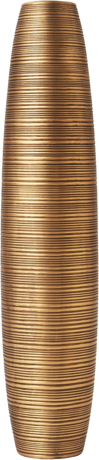 Leewadee Decorative Tall Floor Vase for Living Room Decor, 34 inches, Gold, Resin