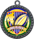 Express Medals 1 to 50 Packs Rugby Silver Medal Trophy Award with Neck Ribbon STDD212-FCL539