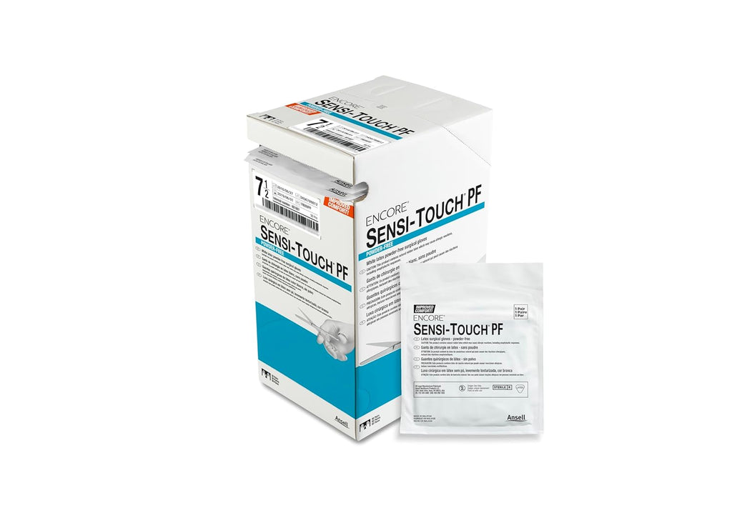 Ansell Encore Sensi-Touch PF Surgical Gloves, Natural, Size 6