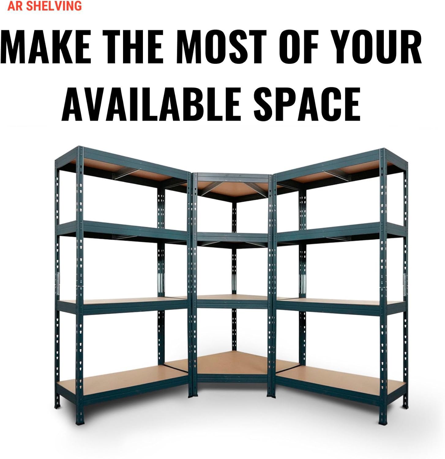 AR Shelving Garage Series Metal Corner Shelf, 24in., 500-Lb. Capacity per Level