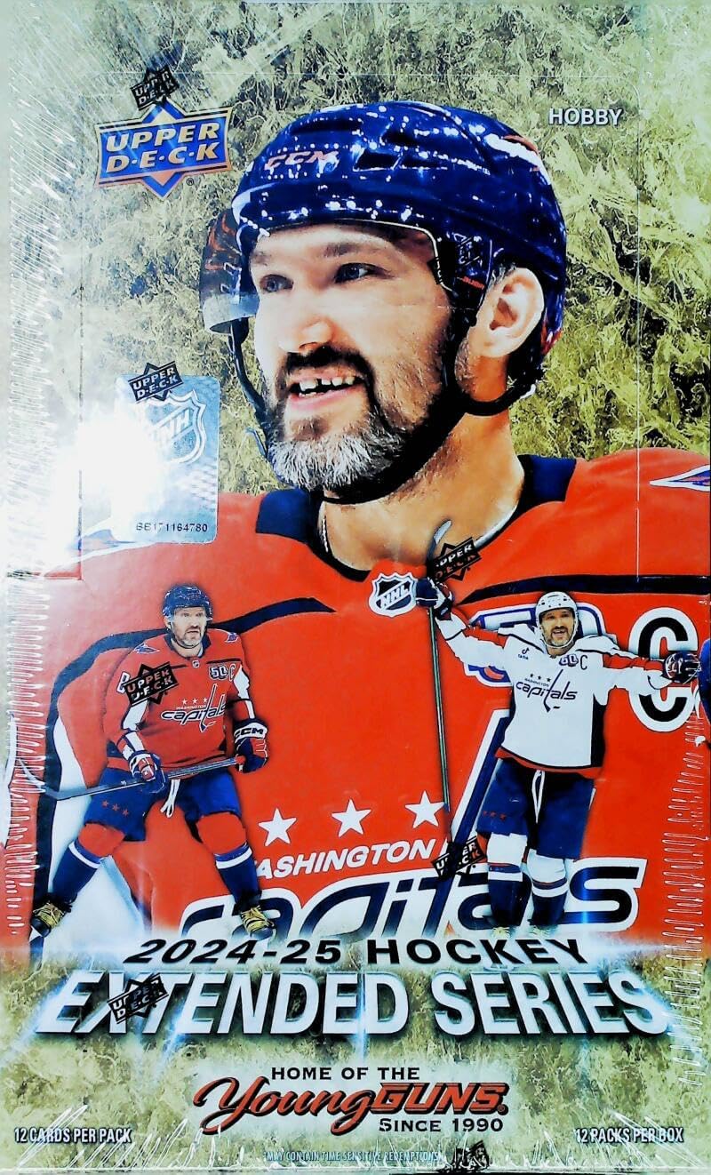 Upper Deck 2024-25 NHL EXTENDED SERIES Hockey Factory Sealed Hobby Box 144 Cards (12 Packs of 12 Cards) Look for Young Guns Rookies