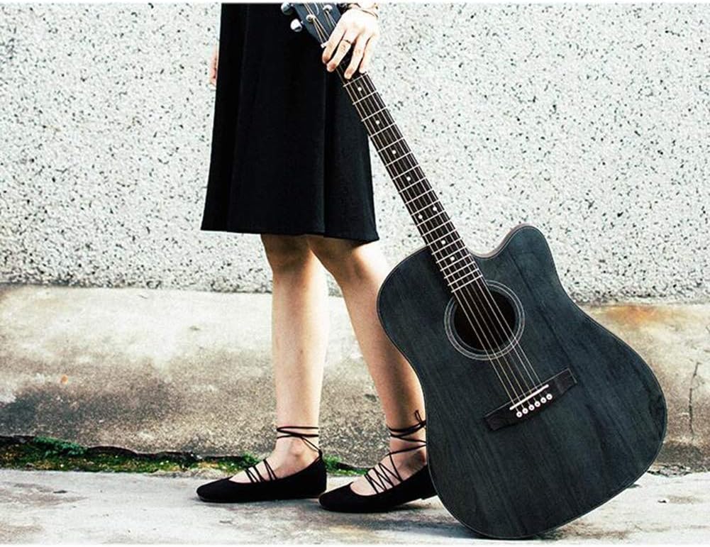 Etlegor Classical Acoustic Guitars 41 inches Full Size Whole Wood 6 Steel Strings Dreadnought Cutaway Guitar Beginner Stringed Instrument Kits Gift (Color : F, Size : 41 inches)