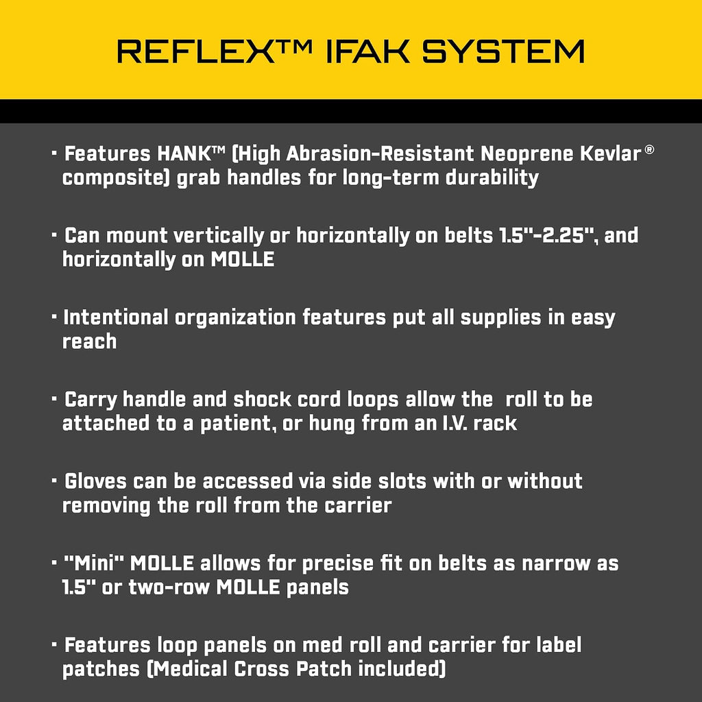 High Speed Gear - Reflex IFAK System, Police Gear & Military Gear, Medical MOLLE Pouch for Professionals