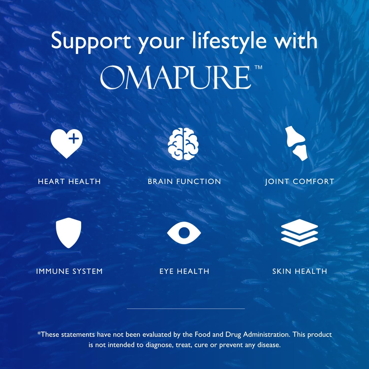 OMAPURE Fish Oil Omega 3 Supplements - Triple Strength - High EPA, DHA - IFOS Lab Tested - Supports Heart & Brain Health - Burpless Capsules - Wild Caught - (5 Bottles - 120 Softgels Per Bottle)