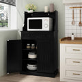 ARTPOWER 54' Kitchen Microwave Cabinet/Stand with Storage and Drawers, Pantry Storage Cabinet with Hutch & Adjustable Shelves for Kitchen, Dining Room, Living Room, Hallway in Black