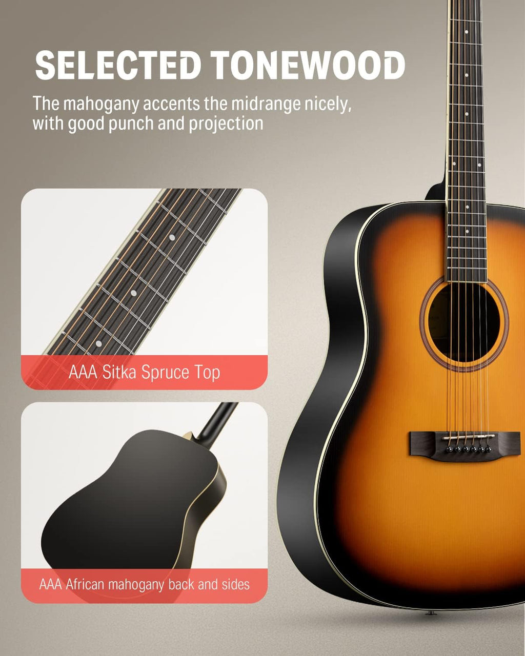 Donner Acoustic Guitar-Guitar Strings