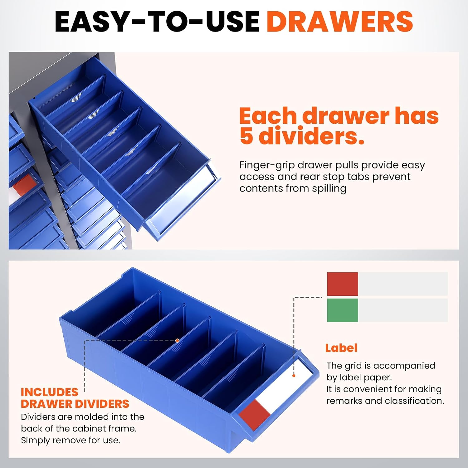 100 Drawers Nut and Bolt Organizer, 26x9x46 Stainless Steel Parts Cabinet with Shelfs & Labels Bolt Organizer for Workshop Tool & Hardware Storage and Organization (100 Drawers)