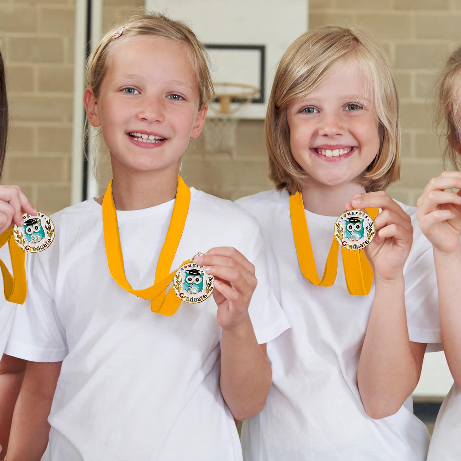 GraduationMall Congrats Kids Graduation Medal with Neck Ribbon,Kindergarten & Preschool Graduation Award Medallion,Party Decoration