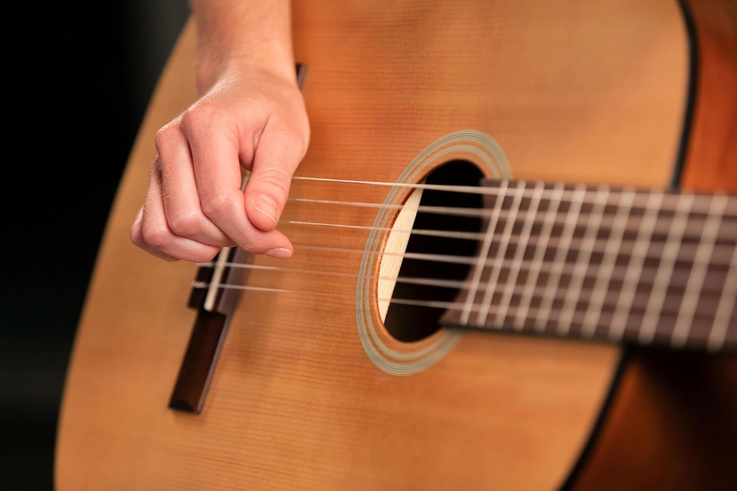 Ortega Student Series Full Size 6-String Nylon Classical Guitar, Gloss Spruce Top (RST5)