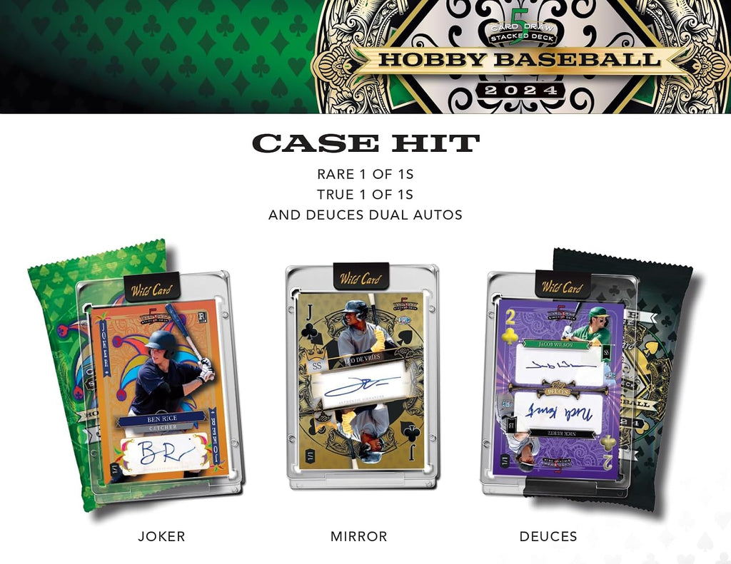 Wild Card 2024 5 Card Draw Stacked Deck Baseball Trading Card Box (5 Autographs Per Box)