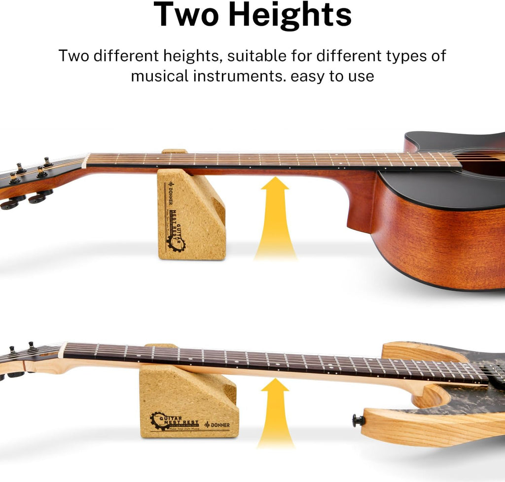 Donner Black Acoustic Guitar Kit-Guitar Neck Rest Cradle
