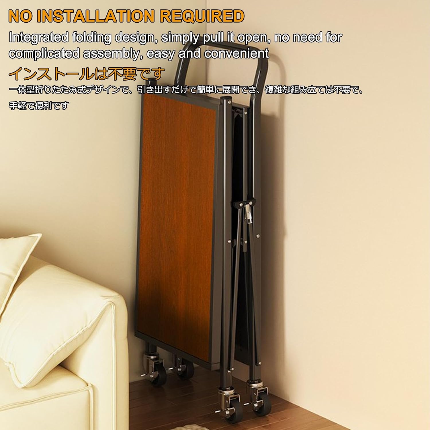Microwave Stand,Bakers Rack,Kitchen Stands With Storage,3-Tier Foldable, Mobile Cart With Wheels,Suitable For Kitchens,Warehouses,Balconies,And Storage Rooms(Black,70*36*105CM/27.5*14*41IN)