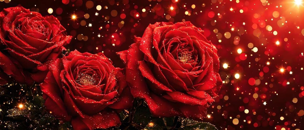 Red Rose Paint by Numbers Flower Painting Kits for Adults Beginner Painting by Numbers pre Drawn Canvas with Brush Acrylic Oil Paint Adult Craft Picture, Gifts for Women (100x200cm Frameless) -38sO