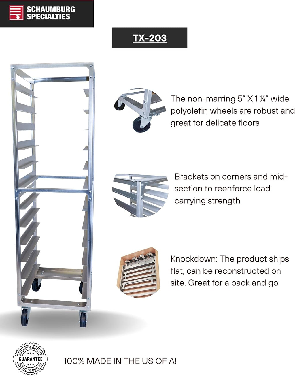 20 Pan 3' Spacing Commercial Aluminum Bun Racks, NSF Listed Heavy Duty Speed Rack for Bakery, Restaurant & Catering, 20 Tier 20.5' x 26' x 70' Speed Rack with Heavy Duty Plate Casters