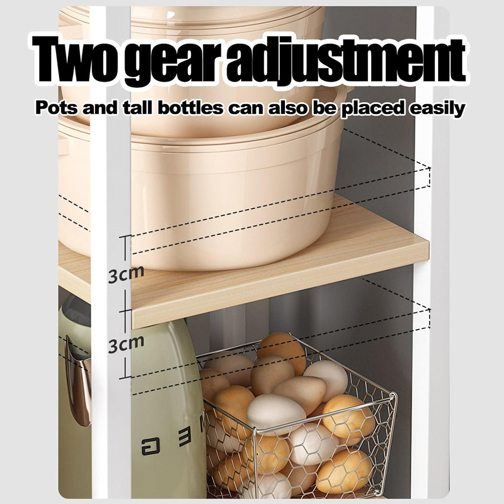 Adjustable Kitchen Bakers Rack, Freestanding Kitchen Utility Storage Shelf, Utility Cart for Narrow Places (Color : 3-layers, Size : 40cm)